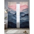 thumbnail image 1 of Abstract Mountain Sheer Curtains 96 Inches Long 2 Panels Sunset Nature Impressionist Style Light Filtering Semi Sheer Window Curtains Drapes for Bedroom Living Room 52"x96", 1 of 7