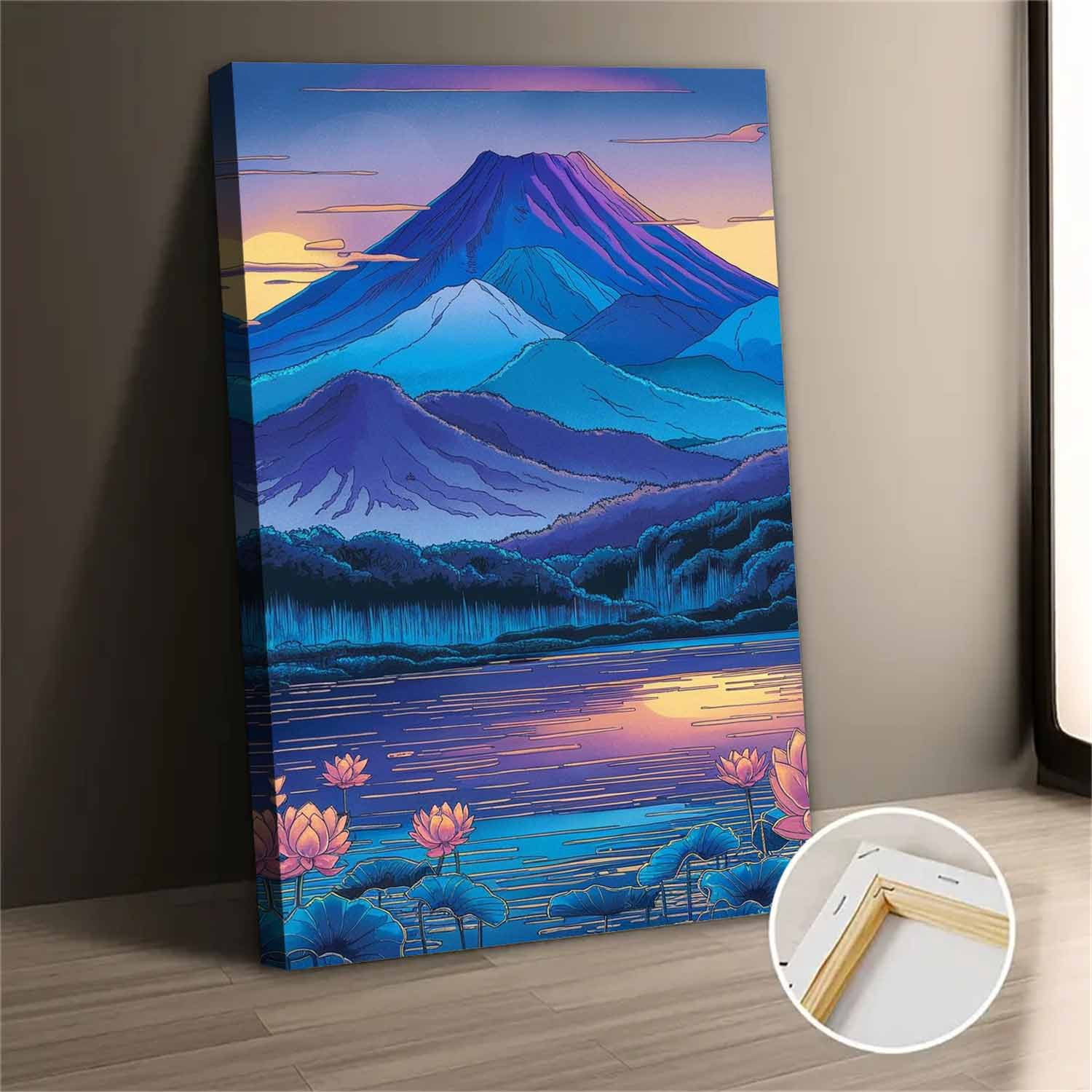 Abstract Mountain Sunset Wall Art Canvas Print - Walmart.com