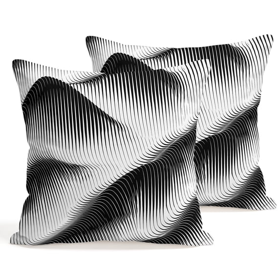 Abstract Mountain Throw Pillow Covers 20 x 20 Inch Pillow Covers Set of ...