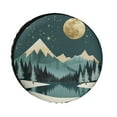 thumbnail image 1 of Abstract Mountains Lake Landscape Heavy Duty Spare Tire Cover Nature Landscape Watercolor Boho Mountains Waterproof Sun Protection for Camper Trailer Truck SUV Universal 12 Inch, 1 of 8