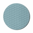 thumbnail image 1 of Abstract Mouse Pad for Computers, Contemporary Illustration of Graphic Polka Dots in Different Sizes, Round Non-Slip Thick Rubber Modern Gaming Mousepad, 8" Round, Petrol Blue and White, by Ambesonne, 1 of 2