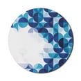 thumbnail image 1 of Abstract Mouse Pad for Computers, Modern Geometrical Circled Pattern Plain Background Artwork, Round Non-Slip Thick Rubber Modern Gaming Mousepad, 8" Round, Dark Blue White and Blue, by Ambesonne, 1 of 2