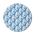 thumbnail image 1 of Abstract Mouse Pad for Computers, Watercolor Brushstroke Murky Color Splashes Aquarelle Paintbrush, Round Non-Slip Thick Rubber Modern Gaming Mousepad, 8" Round, Cobalt Blue White, by Ambesonne, 1 of 2
