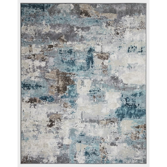 Abstract Multi 5 ft. x 7 ft. Machine Washable Modern Indoor Area Rug