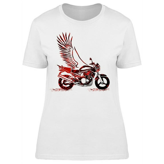 Abstract Multicolored Motorcycle T-Shirt Women -Image by Shutterstock, Female Small