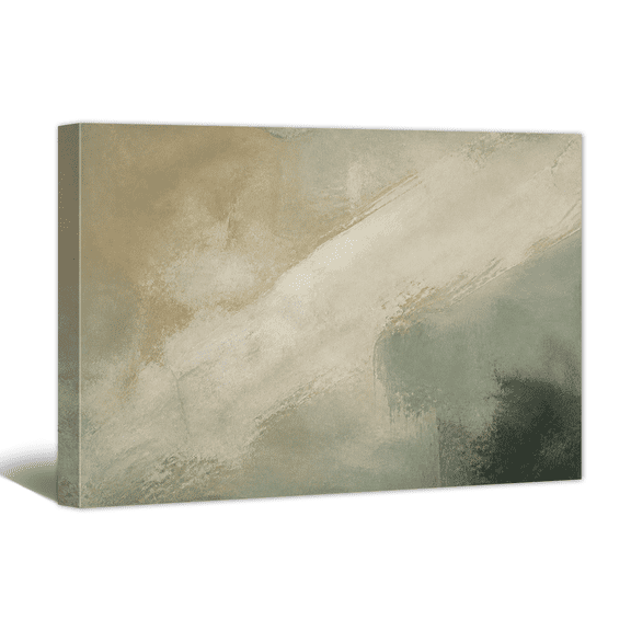 Abstract Mural Canvas Wall Art Gradient Beige Sage Textured Picture Print, Neutral Minimalist Artwork Modern Paintings for Living Room Bedroom Home Office Decor