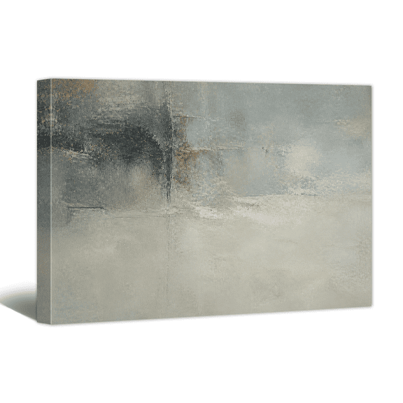Abstract Mural Canvas Wall Art Gradient Blue Gold Textured Picture Print, Neutral Minimalist Artwork Modern Paintings for Living Room Bedroom Home Office Decor