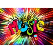 Abstract Music Art Photography Backdrop Music Party r Cool Music Elemts Background Poster