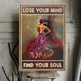 thumbnail image 1 of Abstract Music and Dance Canvas Wall Art – “Lose Your Mind, Find Your Soul” Quote with Musical Dress Woman, Colorful Artistic Home Décor, Ready to Hang, 1 of 4