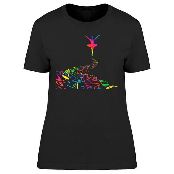 Abstract Musical Dancer T-Shirt Women -Image by Shutterstock, Female 3X-Large