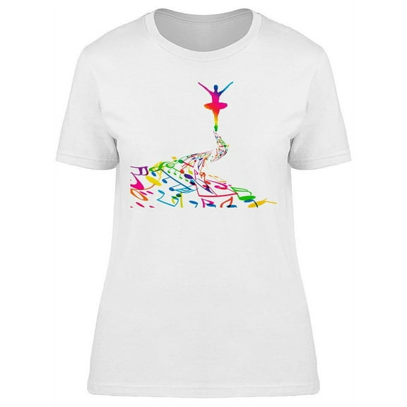 Abstract Musical Dancer T-Shirt Women -Image by Shutterstock, Female Large