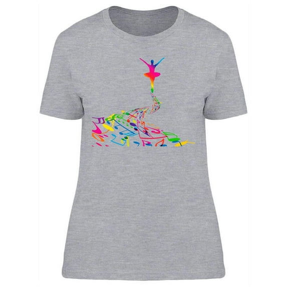 Abstract Musical Dancer T-Shirt Women -Image by Shutterstock, Female Small