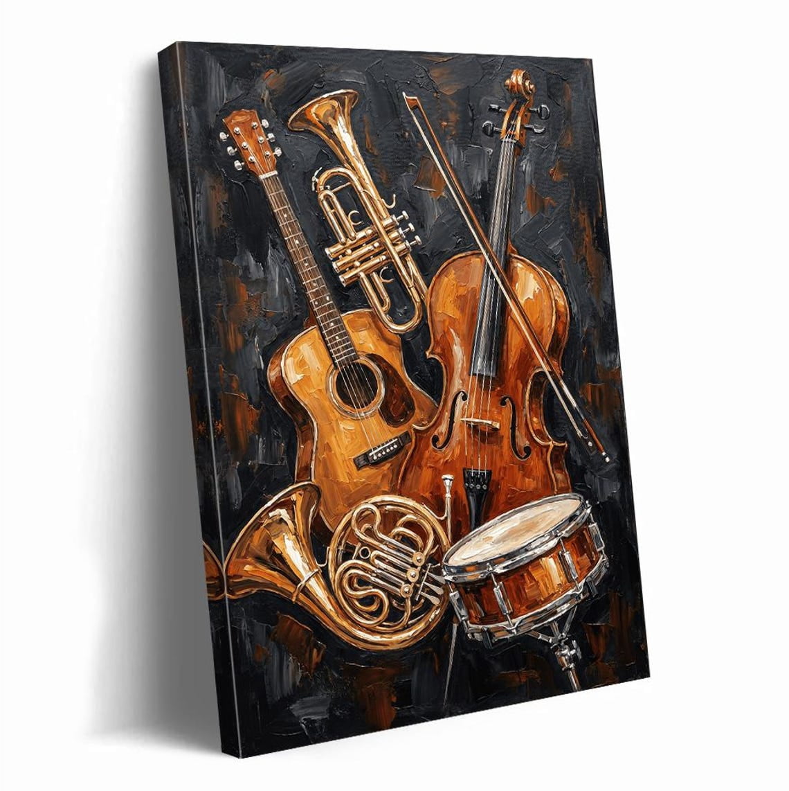 Simple Studio Instruments Abstract Musical Instruments Guitar Cello Trumpet Snare Drum Poster ...