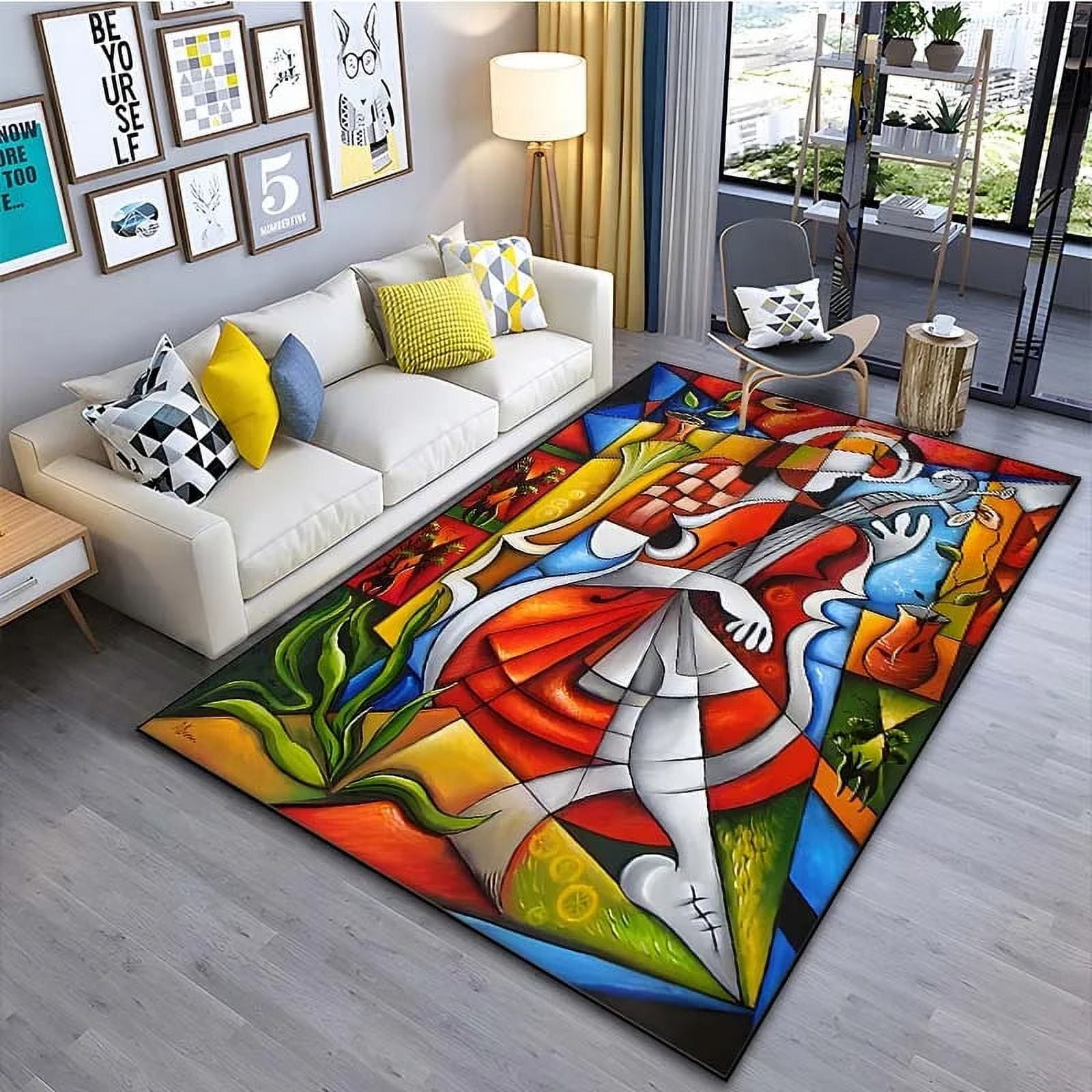 Musical Instrument Rug Abstract Musical Instruments Pattern Floor Rug Carpets for Living Room ...