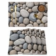 thumbnail image 1 of Abstract Natural Grey Cobblestone Placemats Set of 6,Wipeable Washable Table Mats for Dining Tables, Modern Grey Pebble Stone Place Mats for Kitchen Event Party Tabletop Decor, 1 of 9