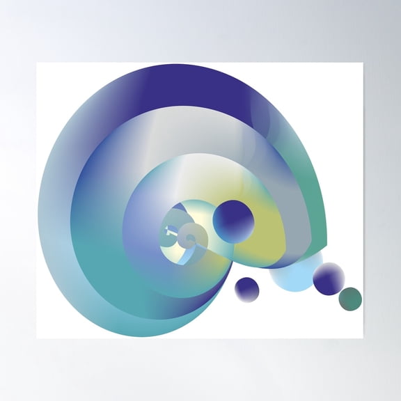 Abstract Nautilus Poster Wall Art, Modern Wall Decor For Living Room Bedroom, 8x12 UNFRAMED
