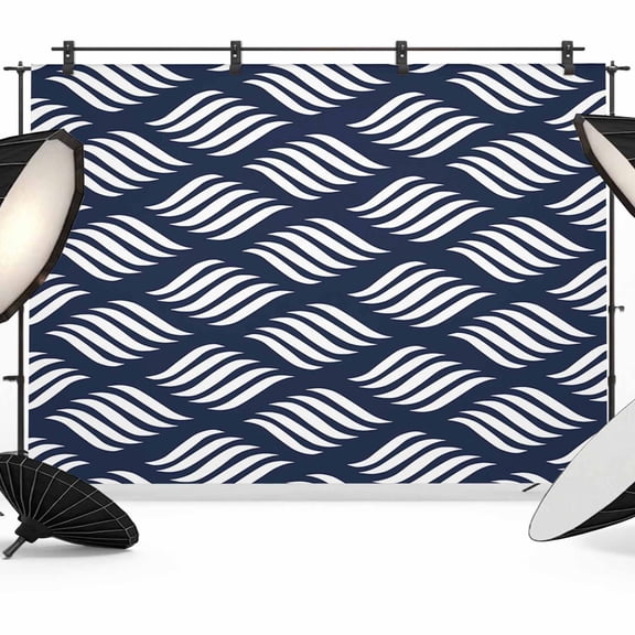 Abstract Navy Blue,Backdrop for Photoshoot,Photography Photo Studio Background Wall Backdrop,Modern Minimalistic Geometric Stripes Back Drop Banner Panel for Portraits Wedding Live Streaming 8x6Ft
