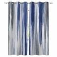 thumbnail image 1 of Abstract Navy Blue Blackout Curtains for Bedroom Living Room Darkening Curtains 54 Inch Long Vintage Grey Street Painting Art Short Curtain for Small Window Treatment Grommet Drapes 52"x54"x2, 1 of 9