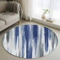 thumbnail image 1 of Abstract Navy Blue Round Rug 3ft Washable Circle Entryway Rugs Non Slip Vintage Grey Street Painting Art Area Rug Indoor Floor Carpet for Bedroom Kitchen Living Room Home Office Dining Room Nursery, 1 of 8