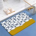 thumbnail image 1 of Abstract Navy Gold Cube Design Diatomite Bath Mats Bathroom Absorbent Anti Slip Floor Mat Foot Carpet Quick Dry Shower Toilet Rug Doormat Washable, 1 of 5