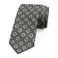 thumbnail image 1 of Abstract Necktie, Rare Shapes and Polka Dots, Dress Tie, 3.7", Dark Grey and Eggshell, by Ambesonne, 1 of 3
