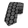thumbnail image 1 of Abstract Necktie, Retro Monochrome Motifs, Dress Tie, 3.7", Charcoal Grey White, by Ambesonne, 1 of 3