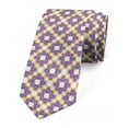 thumbnail image 1 of Abstract Necktie, Retro Mosaic Art, Dress Tie, 3.7", Blue Violet Pale Camel, by Ambesonne, 1 of 3