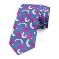 thumbnail image 1 of Abstract Necktie, Vibrant Energetic Pattern, Dress Tie, 3.7", Dark Violet Magenta, by Ambesonne, 1 of 3