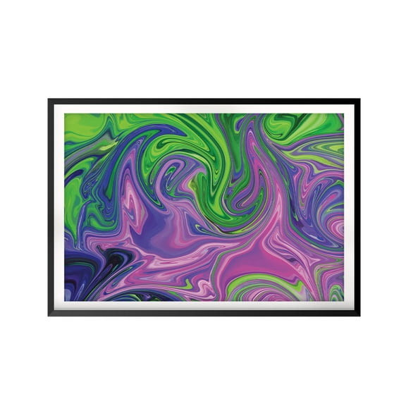 Abstract Neon Waves 5 x 7 UNFRAMED Print Abstract Wall Art