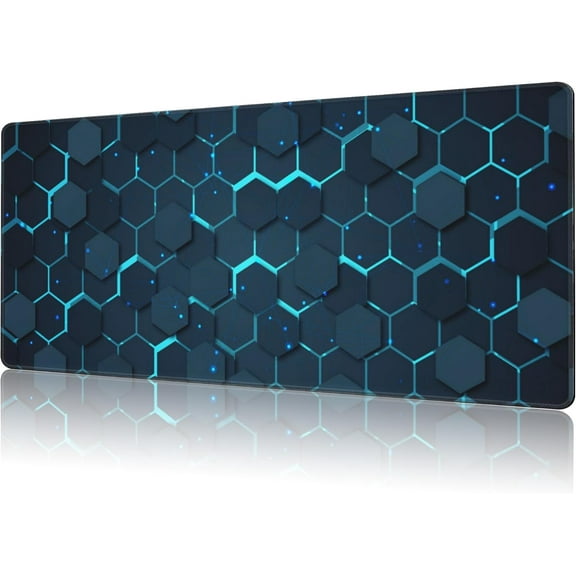 Abstract Network Gaming Mouse Pad,Large Non-Slip Thick Stitched Edge Mouse Mat for Home Office Gaming Keyboard Desk Pad (35.4 x 15.7 Inches)