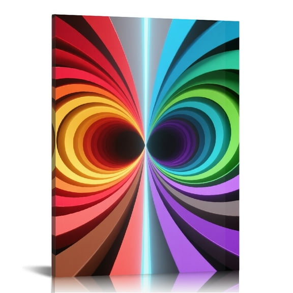 Abstract New Funky Rainbow Colors Canvas Wall Art, Wall Decor For Bedroom Fashion Kitchen Wall Pictures, Canvas Print