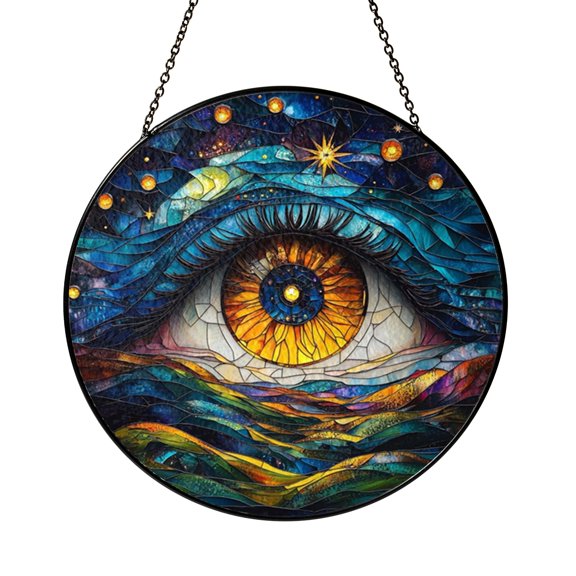 Abstract Night Sky Eye Glass Style Suncatcher