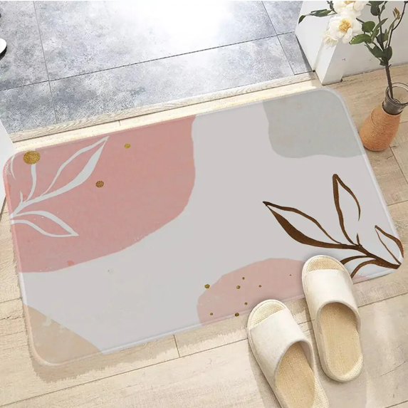 Abstract Nordic Geometric Bathroom Mat Washable Non-Slip Living Room Sofa Chairs Area Mat Kitchen Welcome Rug