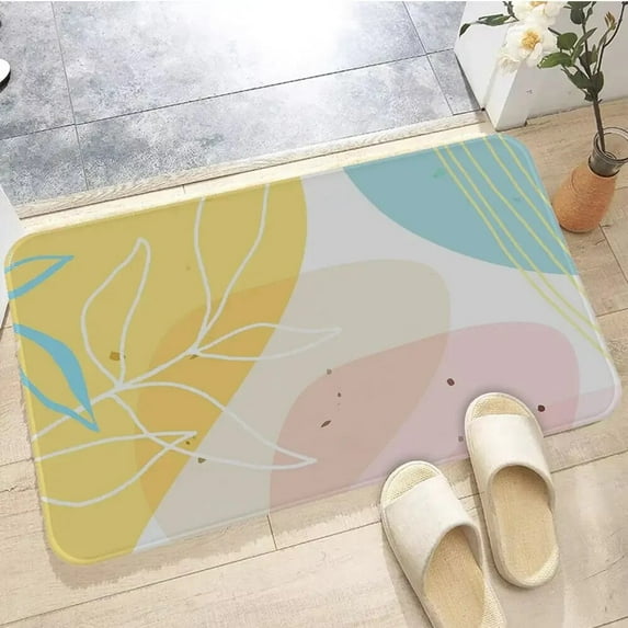 Abstract Nordic Geometric Bathroom Mat Washable Non-Slip Living Room Sofa Chairs Area Mat Kitchen Welcome Rug