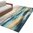 thumbnail image 1 of Abstract Ocean Area&nbsp;Rug 3x5ft Wave Beach Oil Painting Style Impressionist Non-Slip&nbsp;Washable Square&nbsp;Rugs Soft Felt Indoor Floor Mat for Bedroom Kitchen Living Room Bathroom, 1 of 9