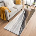 thumbnail image 1 of Abstract Ocean Beach Washable Runner Rugs 2'x6', Brown White Gradient Coastal Seaside Low Pile Throw Entryway Rug Non-Slip Sturdy Edge Binding Carpet for Indoor Bedside Entrance Bedside, 1 of 9