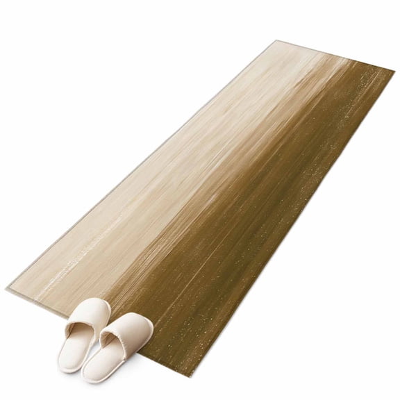Abstract Ocean Rectangle&nbsp;Area Rug&nbsp;2x6 ft Brown Gradient Oil Painting Texture Washable Rugs for Living Room, Non Slip Soft Carpet for Bedroom Entryway Dining Room