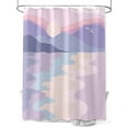 thumbnail image 1 of Abstract Ocean Shower Curtain Set ，Waterproof Fabric Shower Curtains Purple Mountain Sun at Sunset Shower Curtains for Bathroom,Bathroom Decor 72"x72", 1 of 6