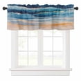 thumbnail image 1 of Abstract Ocean Valances for Windows Gradient Sea Wave Oil Painting Modern Rod Pocket Curtain Valance Window Treatment Short Curtains for Kitchen Living Room, 42"x12", 1 of 5