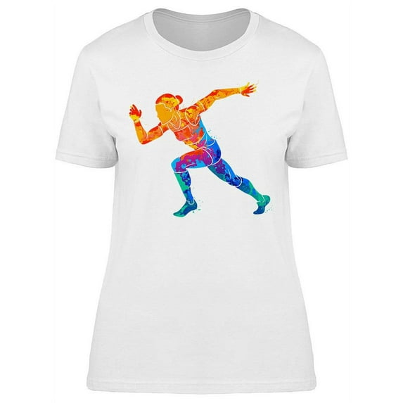 Abstract Of A Running Woman T-Shirt Women -Image by Shutterstock, Female Medium