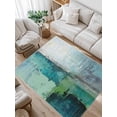 thumbnail image 1 of Abstract Oil Painting Area Rug for Bedroom 3x5 Ft Watercolor Green Decoration Super Soft fuzzy Throw Rug Non-Slip Fluffy Plush Indoor Floor Carpet for Living Room Nursery Home Decor, 1 of 8