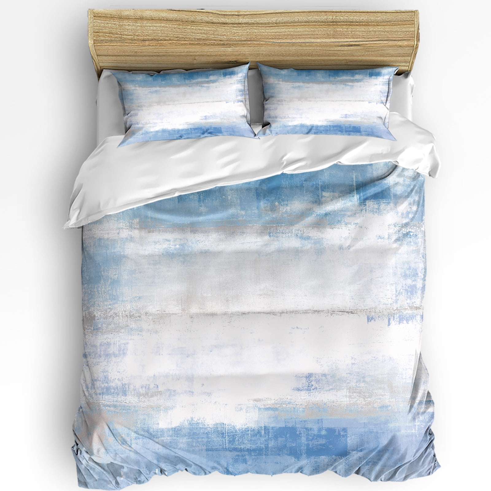 Abstract Oil Painting Art Blue 3pcs Duvet Cover Set with Pillow Case