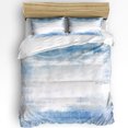 Abstract Oil Painting Art Blue 3pcs Duvet Cover Set with Pillow Case