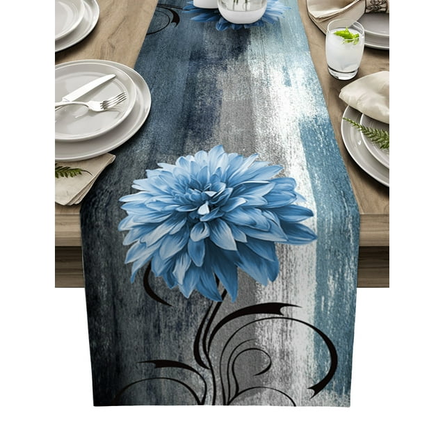 Abstract Oil Painting Art Dining Table Runner Country r Antistain