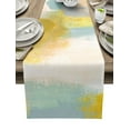 Abstract Oil Painting Color Table Runner Wedding Holiday Party Dining