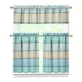 thumbnail image 1 of Abstract Oil Painting Kitchen Curtain Valance 3 Piece Set for Kitchen Curtains and Valance Set Short Curtain Sink Window Decor 36 Inch Small Window Treatment Tier 27.5x36 Length, 1 of 6