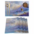thumbnail image 1 of Abstract Oil Painting Placemats Set of 4, Vintage Modern Art Forest Mountain Placemats for Dining Table, Place Mats for Kitchen Tabletop, Waterproof Wipeable Dining Table Mats Set, 1 of 9