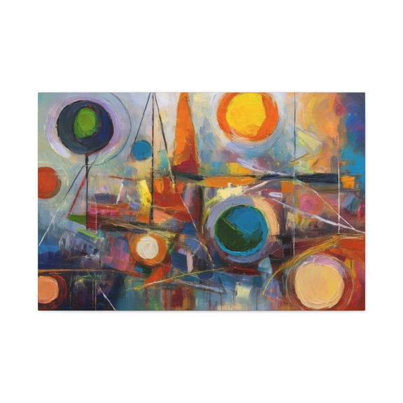 Abstract Oil Painting Print Canvas 24x16, 30x20, 36x24, 48x32, 60x40 Bright Latex Inks, Pine-Wood Inner Frame ABH-74