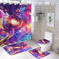 thumbnail image 1 of Abstract Oil Painting Shower Curtain Sets with Rugs 4 Piece Rustic, 1 of 8