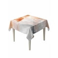 thumbnail image 1 of Abstract Oil Painting Table Cloth 60x60 Inch Square, Orange White Watercolor Modern Art Waterproof Tablecloth Washable Table Cover for Party Picnic Dinner Decor, 1 of 9